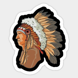 Native American Man Sticker